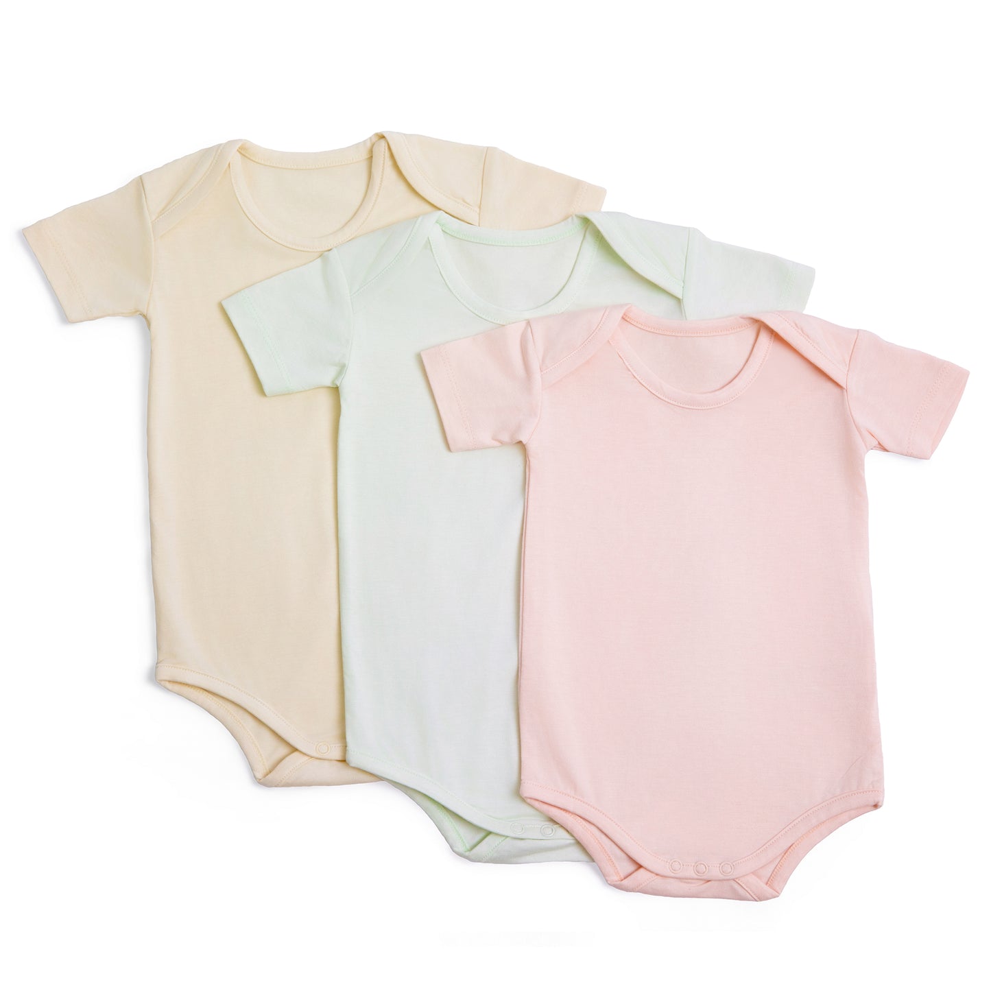3 Pack Short Sleeve Bamboo Body Suit Multi