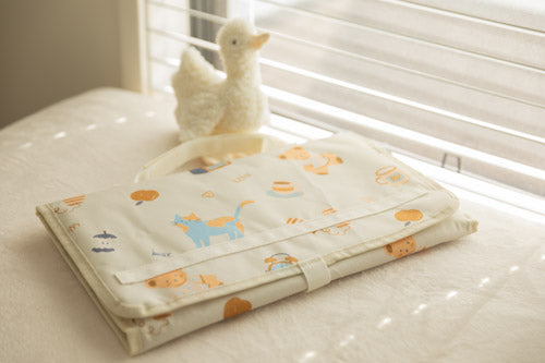 Warm Mustard Dreamy Days Portable Diaper Change Mat