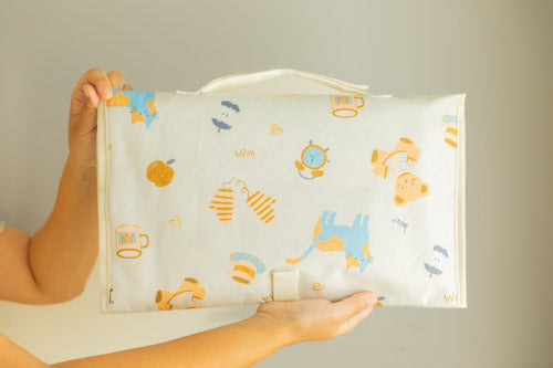 Warm Mustard Dreamy Days Portable Diaper Change Mat