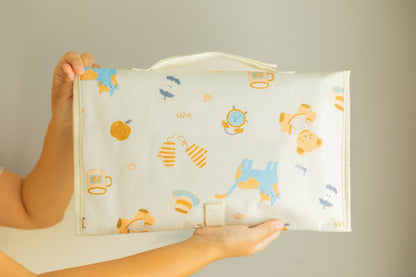 Warm Mustard Dreamy Days Portable Diaper Change Mat
