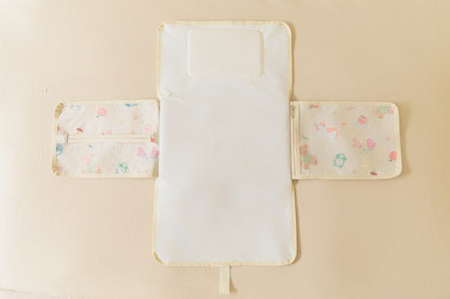 Pastel Cream Dreamy Days Portable Diaper Change Mat
