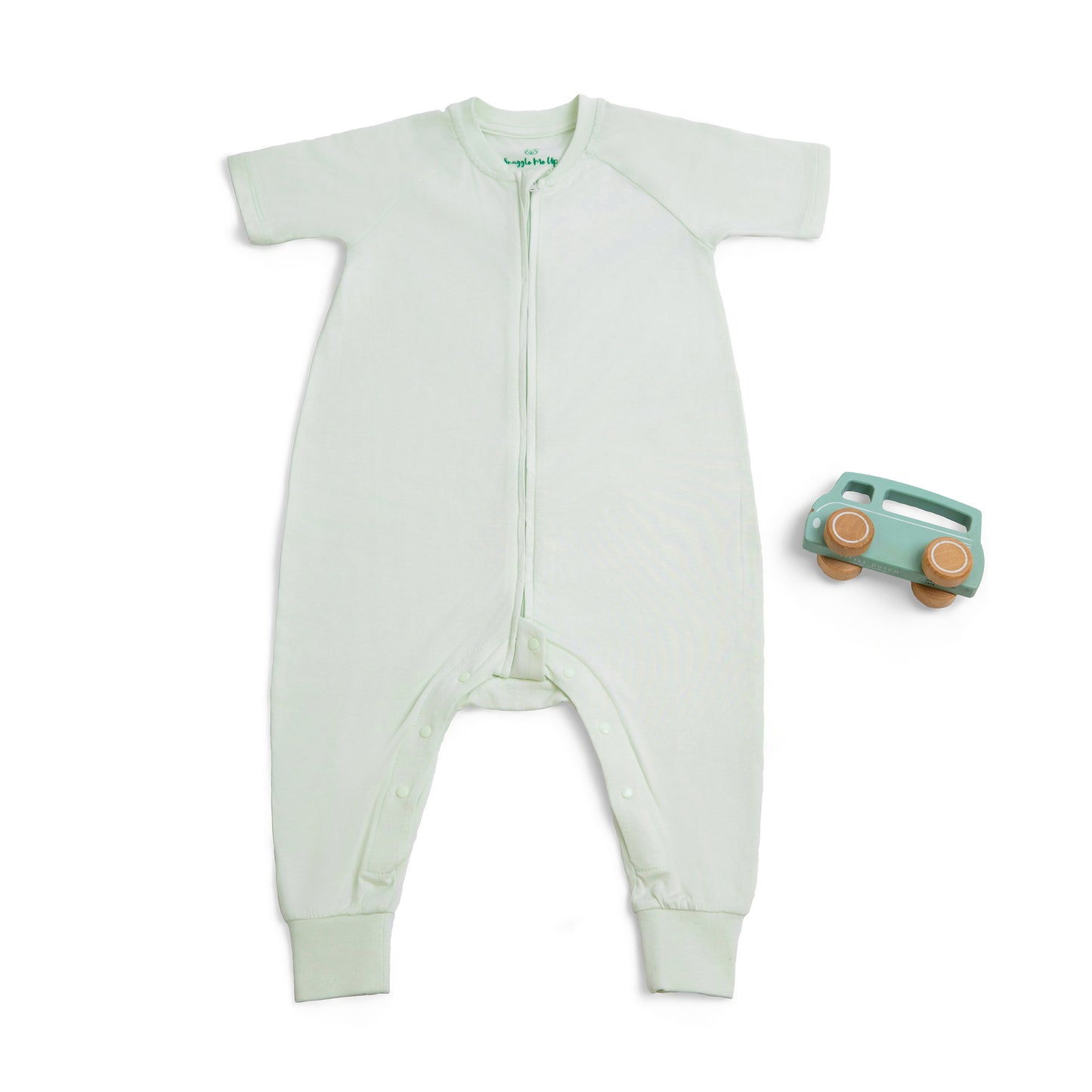 Short sleeve Bamboo Zipsuit - Fairest Jade