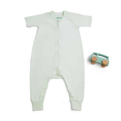 Short sleeve Bamboo Zipsuit - Fairest Jade