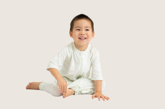 Short sleeve Bamboo Zipsuit - Fairest Jade