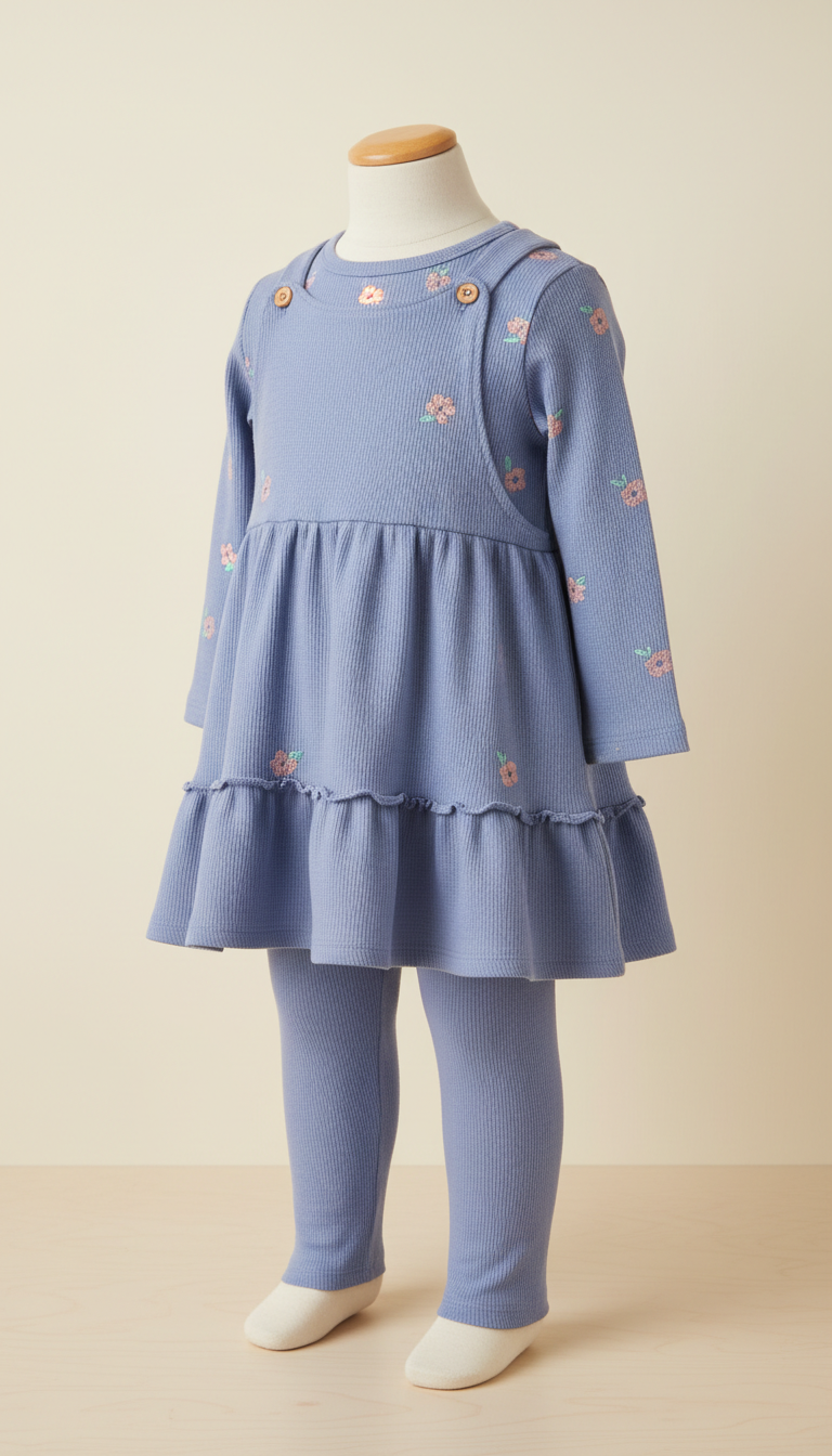 Periwinkle Blue Toddler Layered Set
